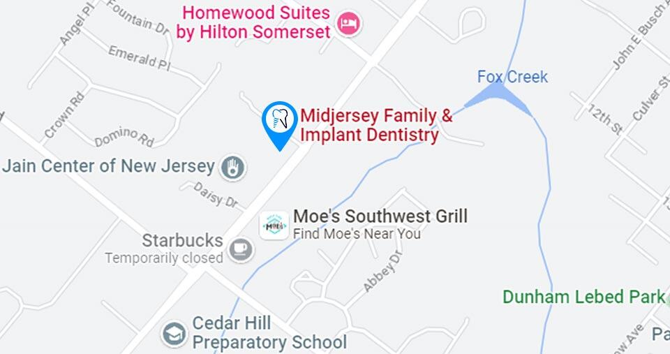 Get Directions to Midjersey Family and Implant Dentistry Located in Somerset, NJ